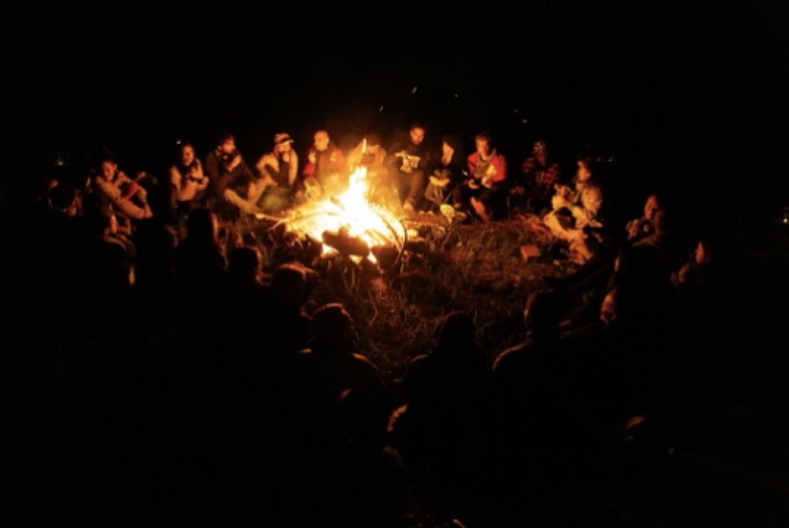 Group around the fire